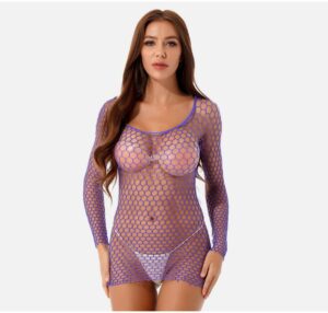 Fishnet Mini Dress See Through Skirt